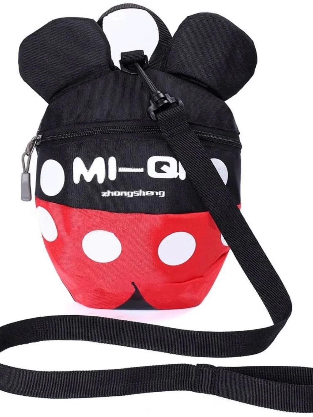 Disney Kids Black & Red Minnie Mouse Crossbody Bag with White Polka Dots